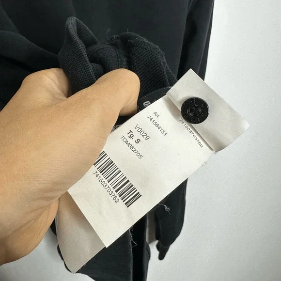 STONE ISLAND Cotton Logo Hoodie Mens S Black logo buttons - Picture 8 of 8